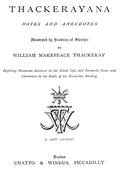 ThackerayanaNotes and Anecdotes