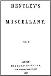 Bentley's Miscellany, Volume I