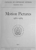Motion Pictures 1960-1969Catalog of Copyright Entries
