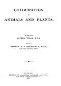 Colouration in Animals and Plants