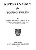 Astronomy for Young Folks