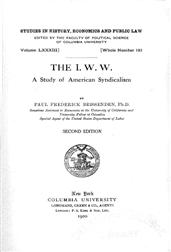 The I.W.W. / A Study of American Syndicalism