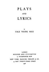 Plays and Lyrics