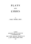 Plays and Lyrics