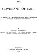 The Covenant of Salt / As Based on the Significance and Symbolism of Salt in Primitive Thought