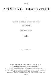 The Annual Register 1914 / A Review of Public Events at Home and Abroad for the Year 1914