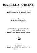 Isabella Orsini: A Historical Novel of the Fifteenth Century