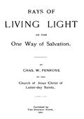 Rays of Living Light on the One Way of Salvation