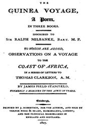 The Guinea Voyage / A Poem in three books, to which are added Observations on / a Voyage to the Coast of Africa