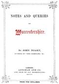 Notes and Queries for Worcestershire
