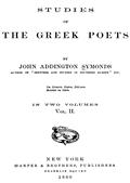 Studies of the Greek Poets (Vol II of 2)