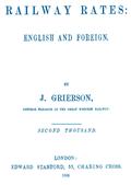 Railway Rates: English and Foreign
