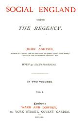Social England under the Regency, Vol. 1 (of 2)