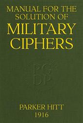 Manual for the Solution of Military Ciphers
