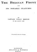 The Belgian Front / and Its Notable Features