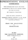 Representative English Comedies / with introductory essays and notes