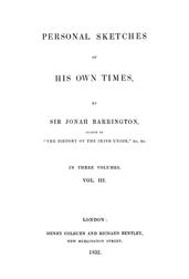 Personal Sketches of His Own Times, Vol. 3 (of 3)