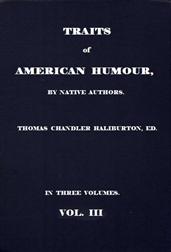 Traits of American Humour, Vol. III of III