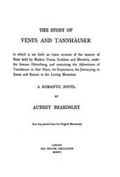 The Story of Venus and Tannhauser / A Romantic Novel