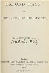 Oxford Days / or How Ross Got His Degree