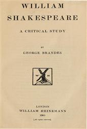 William Shakespeare / A Critical Study