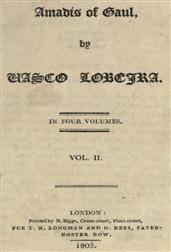 Amadis of Gaul, Vol. II. of IV.